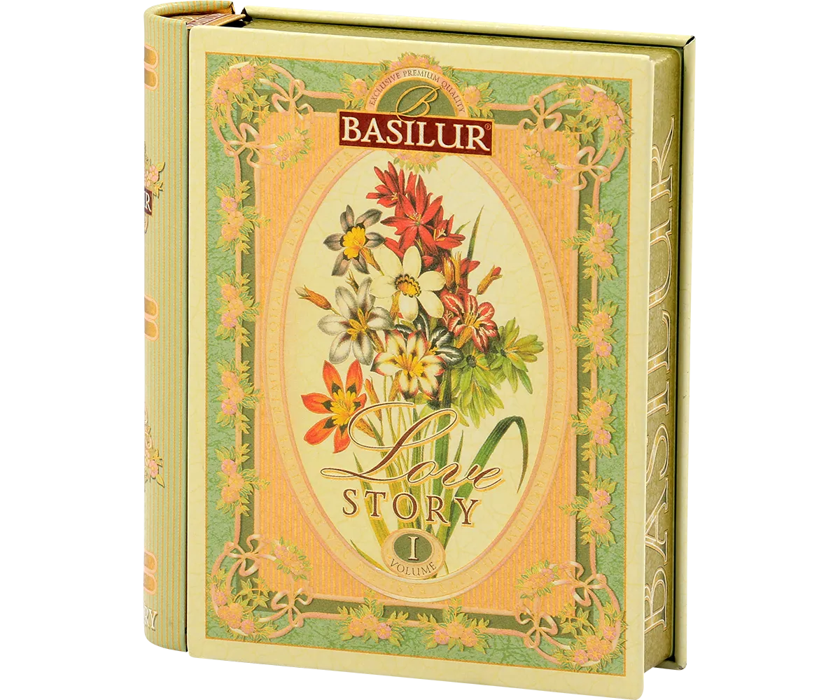 Basilur Love Story I grøn pyramide te 5 breve blomst