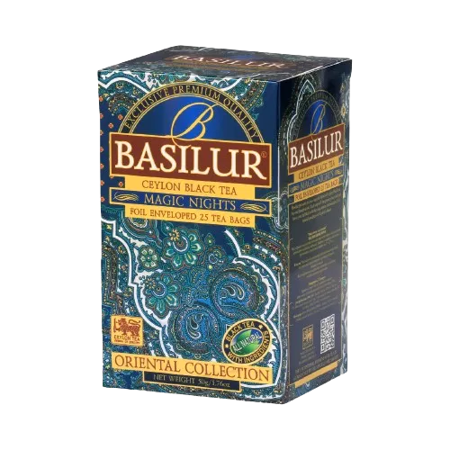 Basilur Magic Nights sort te 25 breve frugt