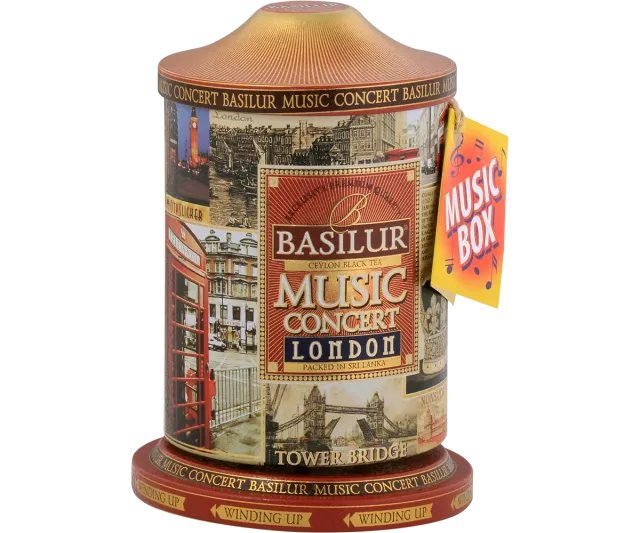 Basilur Music Concert London løs sort te 100 g chokolade