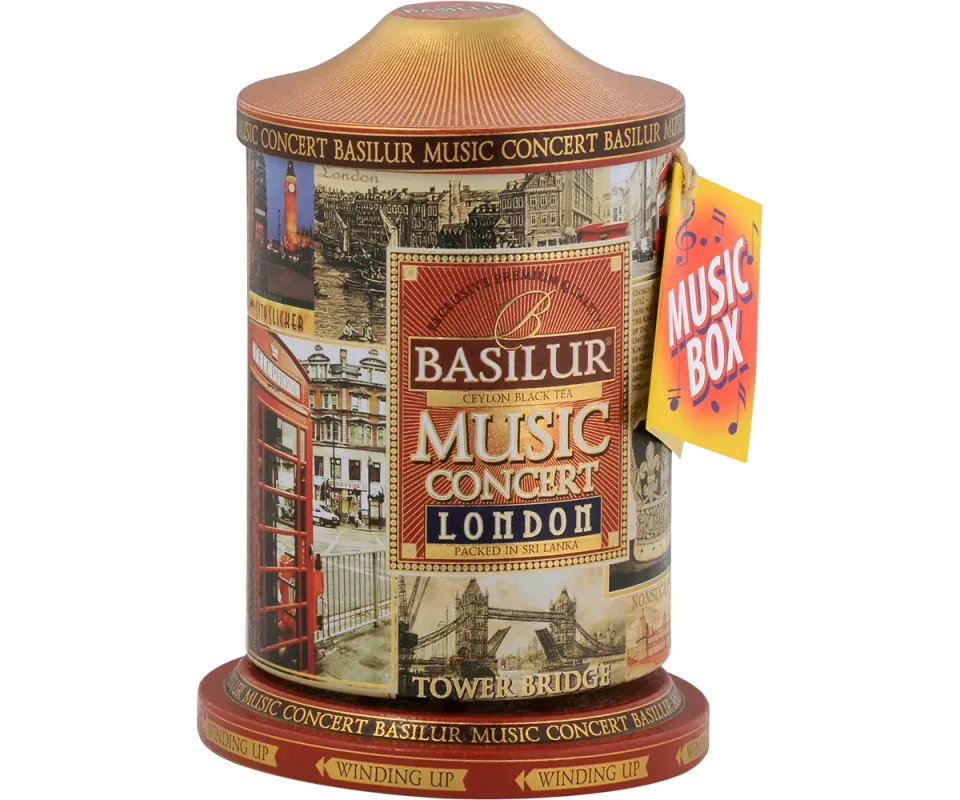 Basilur Music Concert London løs sort te 100 g chokolade