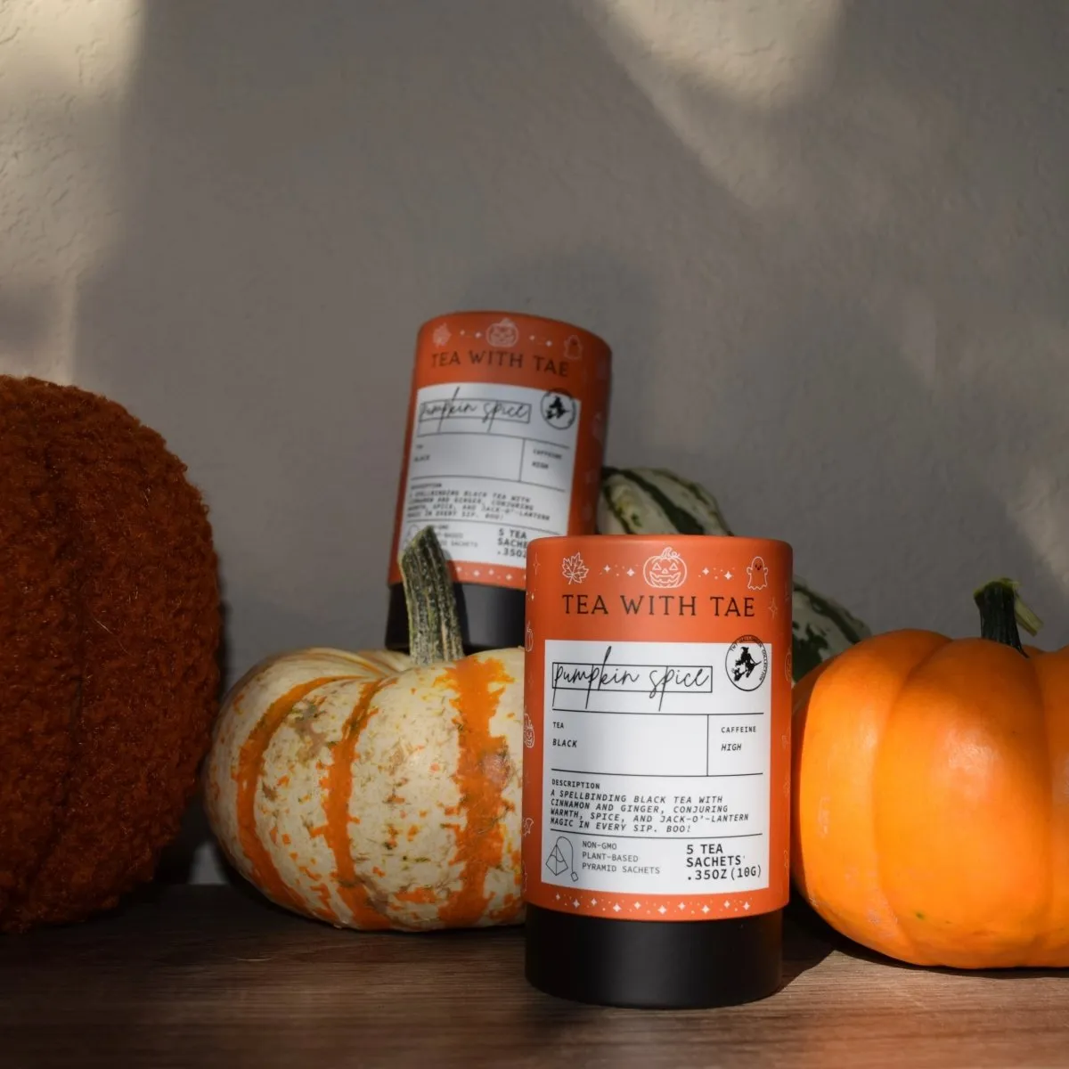 Tea with Tae Pumpkin Spice mini te 5 breve krydret sort te