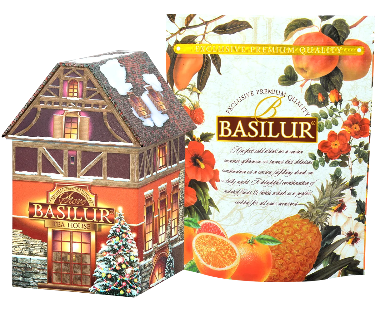 Basilur Christmas Tea House sort te 100g marcipan