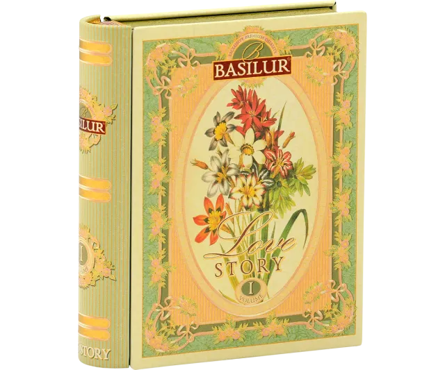 Basilur Love Story I grøn pyramide te 5 breve blomst