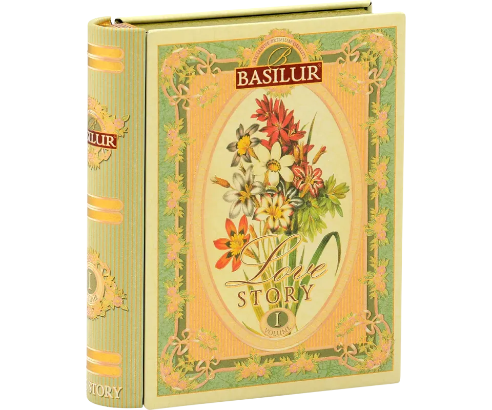 Basilur Love Story I grøn pyramide te 5 breve blomst