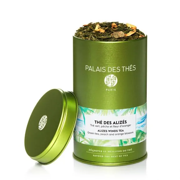 Palais des Thés Alizés Winds grøn te tedåse 90 g fersken
