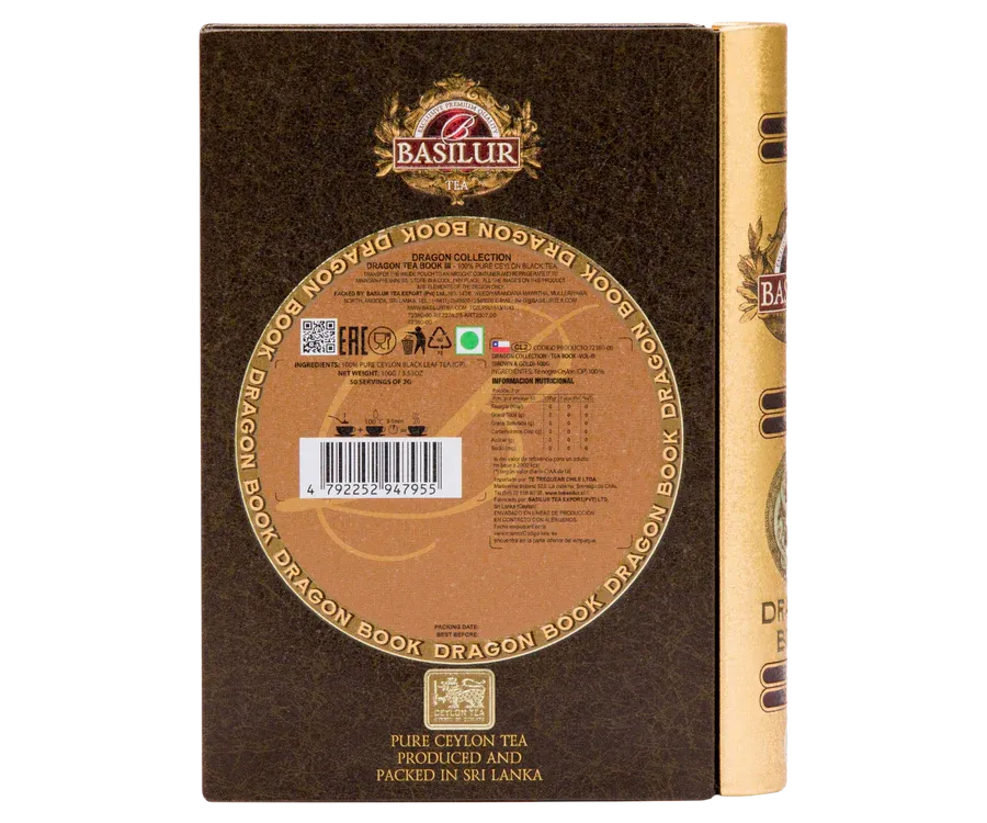 Basilur Dragon Collection Vol III sort te 100g ren