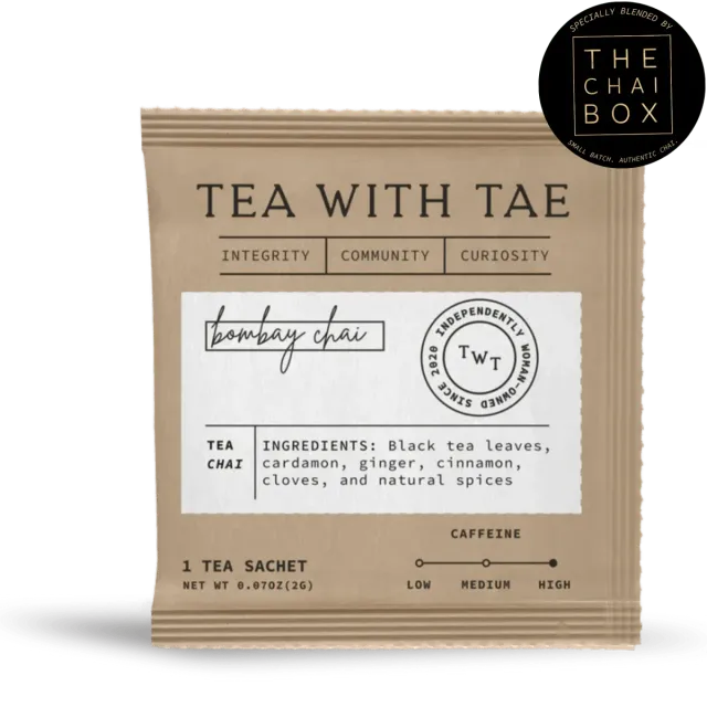 Tea with Tae Bombay Chai te 50 stk krydret sort te