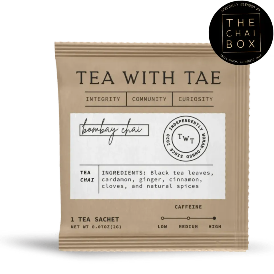 Tea with Tae Bombay Chai te 50 stk krydret sort te