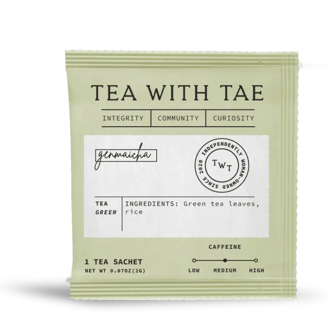 Tea with Tae Genmaicha grøn te 50 breve ristet ris