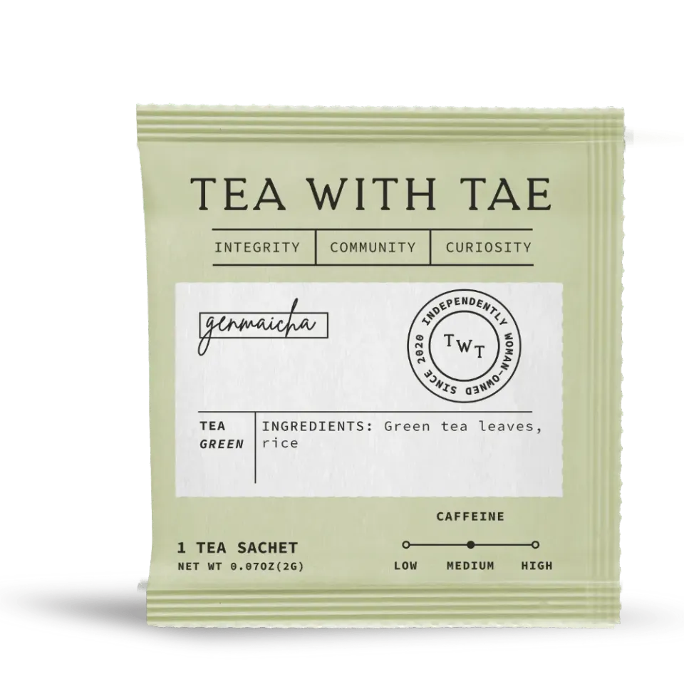 Tea with Tae Genmaicha grøn te 50 breve ristet ris