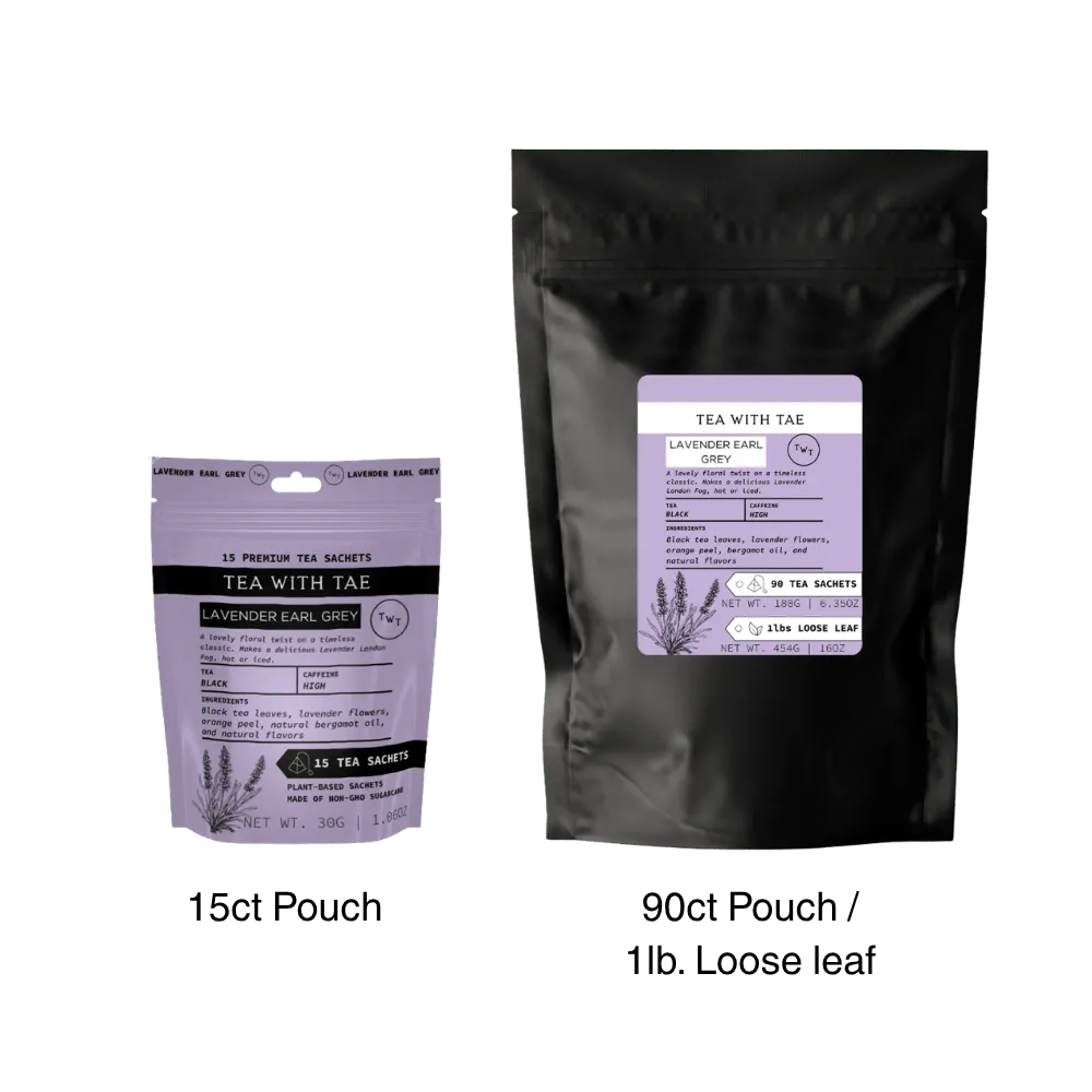Tea with Tae Lavender Earl Grey tebreve 30 stk sort te