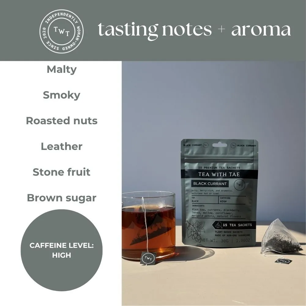 Tea with Tae Black Currant te 30 breve solbær sort