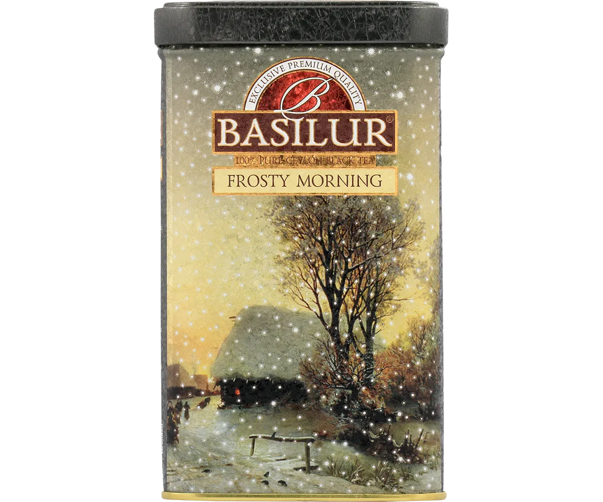 Basilur Frosty Morning sort te 85g dåse Ceylon