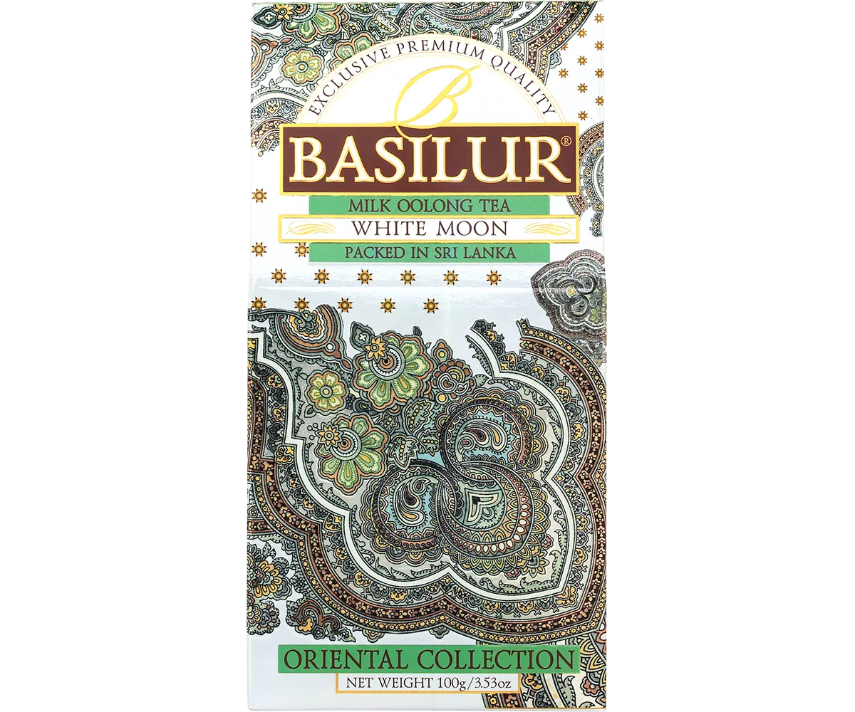 Basilur White Moon milk oolong løs te 100g cremet