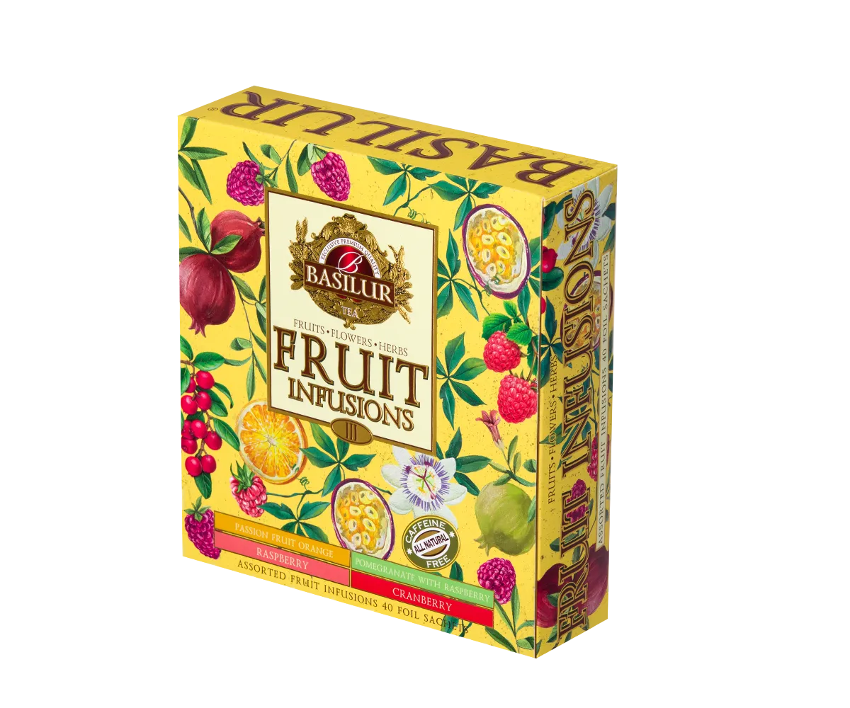 Basilur Fruit Infusions Vol III frugtte 40 breve koffeinfri