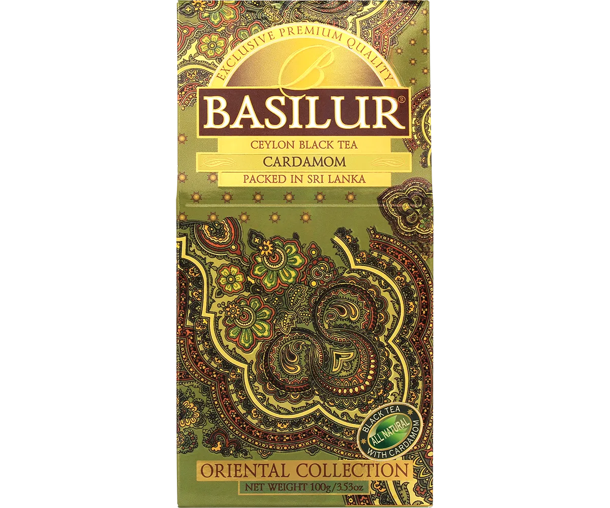 Basilur Oriental kardemomme sort te 100 g løs te