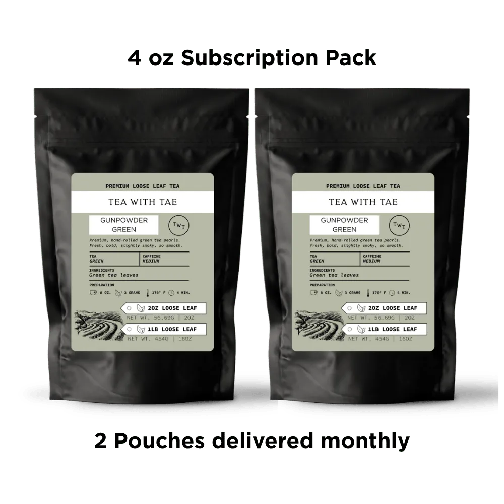 Tea with Tae Gunpowder Green løs te 57g kraftig