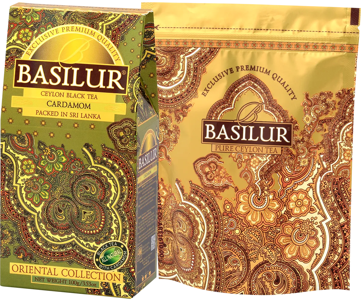 Basilur Oriental kardemomme sort te 100 g løs te