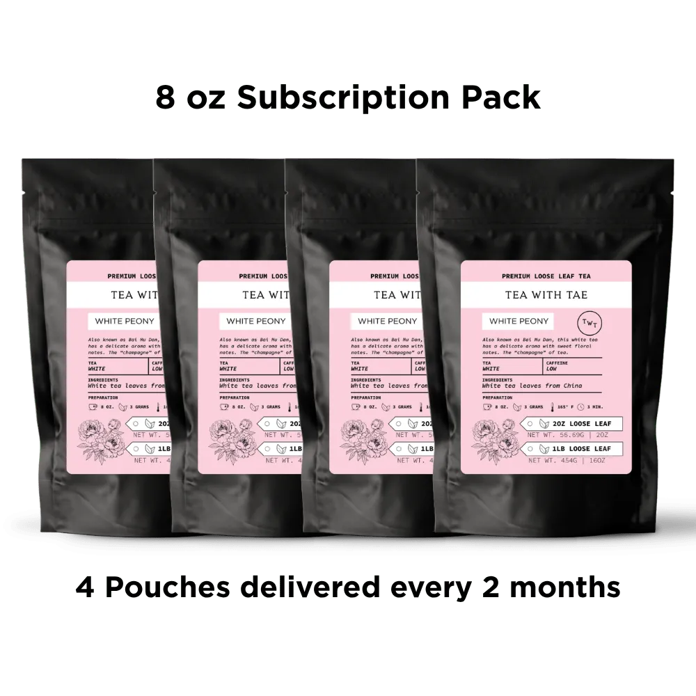 Tea with Tae White Peony løs te 2 oz mild