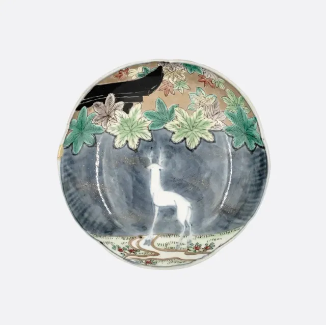 Tyst Te Imari vintage tallerken hjort 15,5 cm