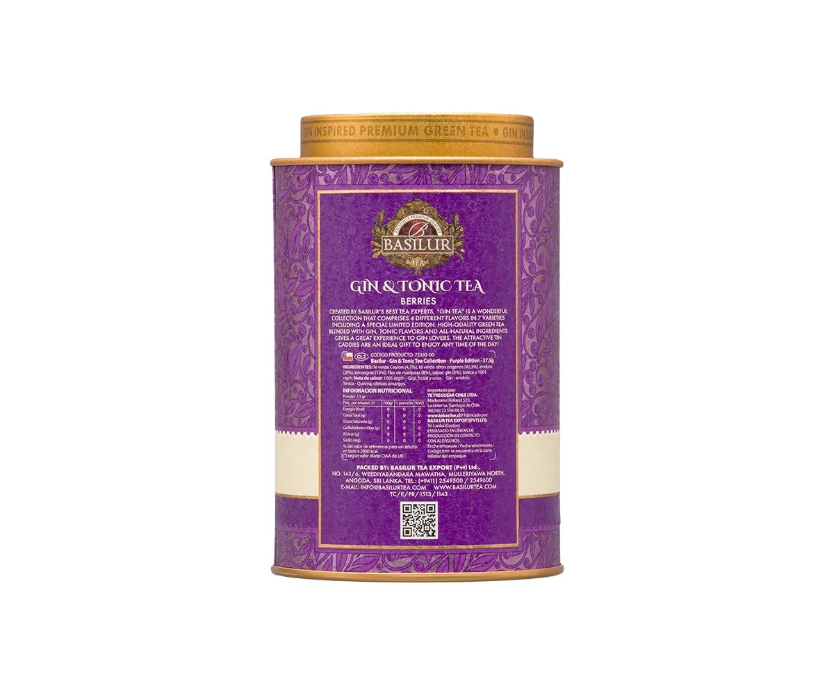 Basilur Gin Purple Edition grøn te 75 g frisk