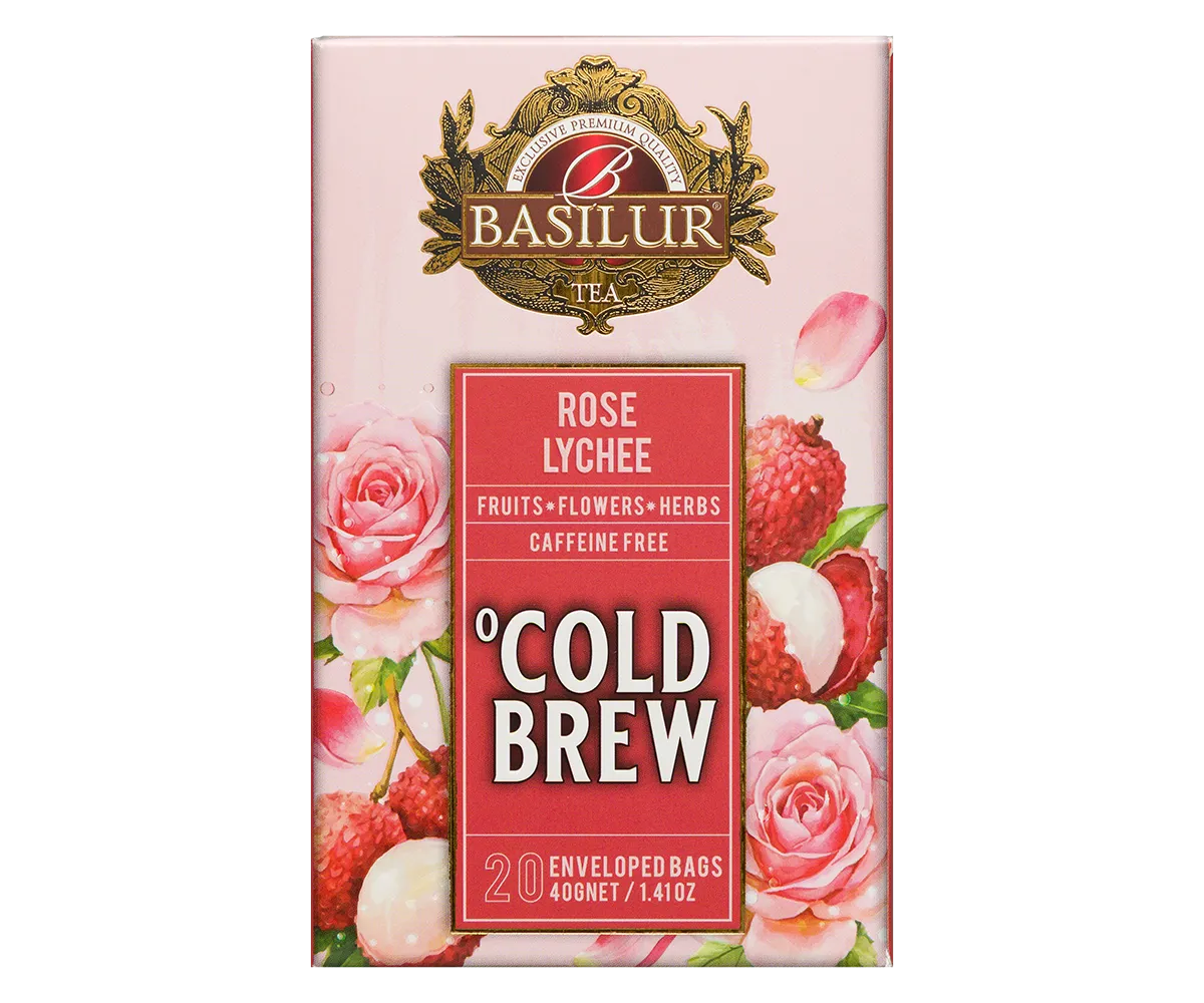 Basilur Cold Brew Rose Lychee te 20 breve koldbryg