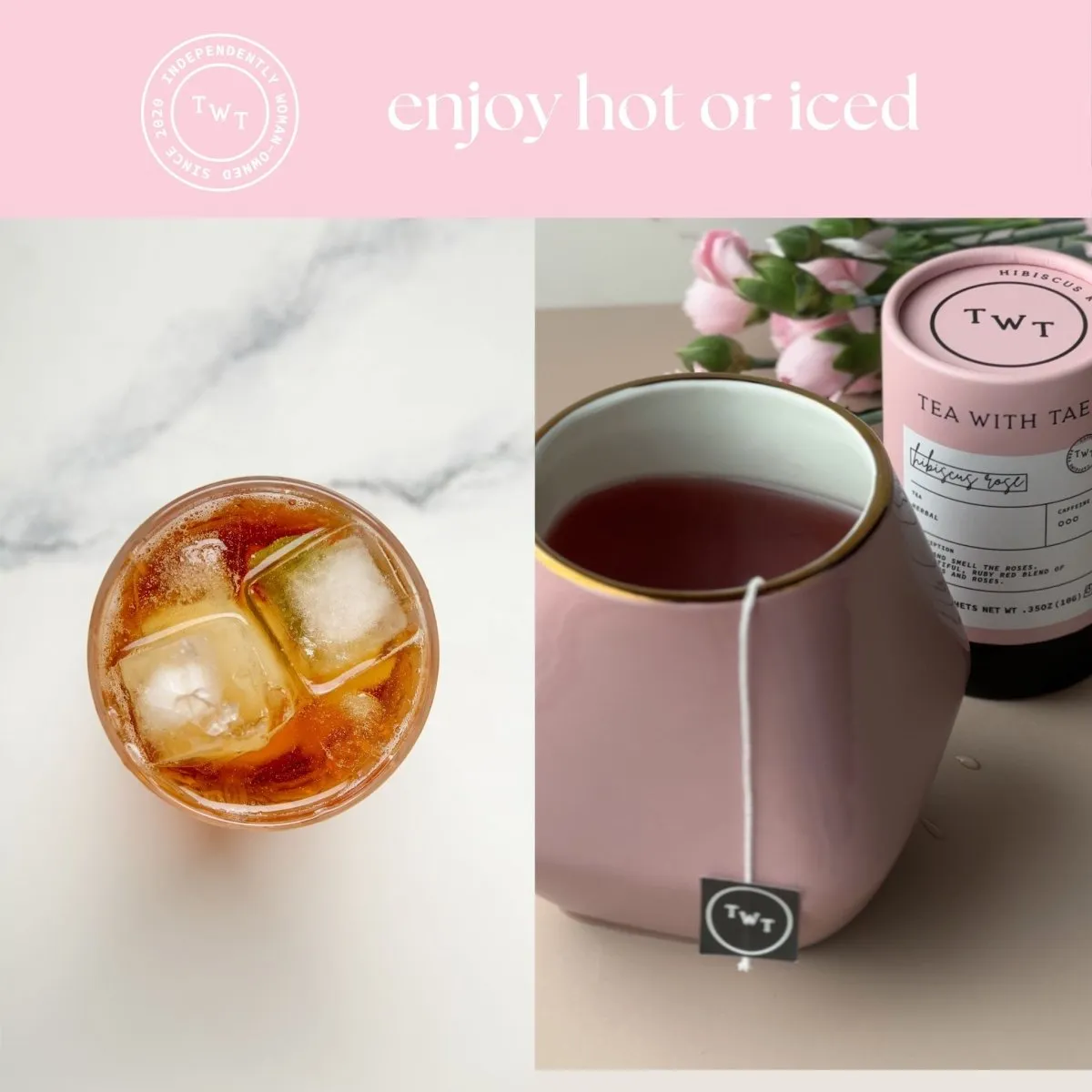 Tea with Tae Hibiscus Rose urtete 5 breve blomstret