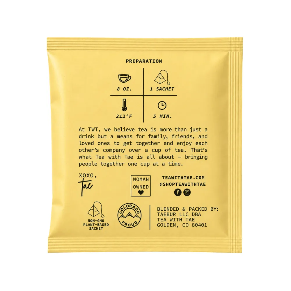 Tea with Tae Lemon Ginger urtete 50 breve koffeinfri