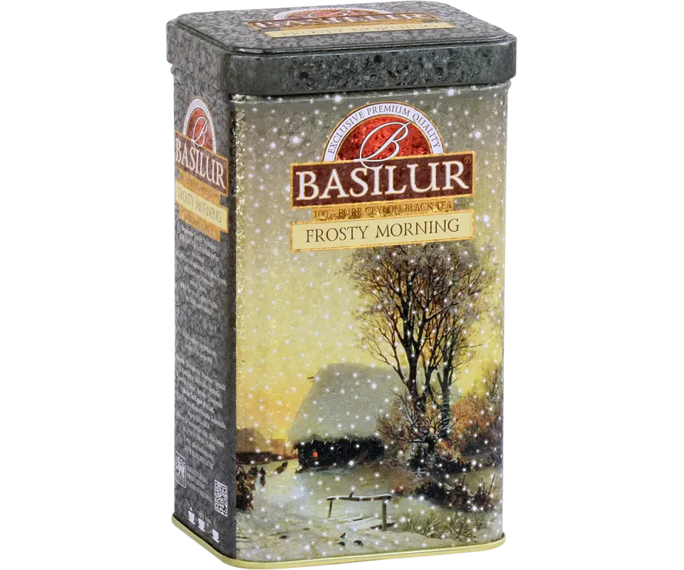 Basilur Frosty Morning sort te 85g dåse Ceylon
