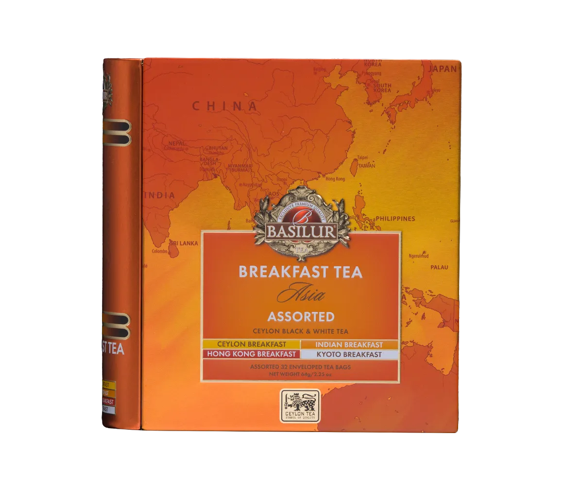 Basilur Breakfast Tea Book sort te 32 breve 4 smage kraftig