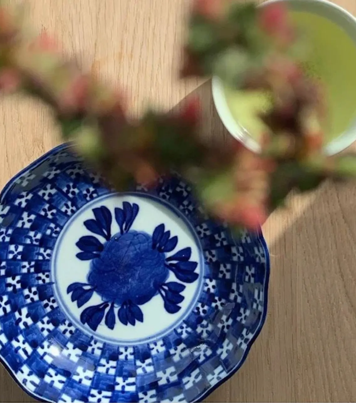 Tyst Te Peony vintage skål Ø15,5 cm blåhvid