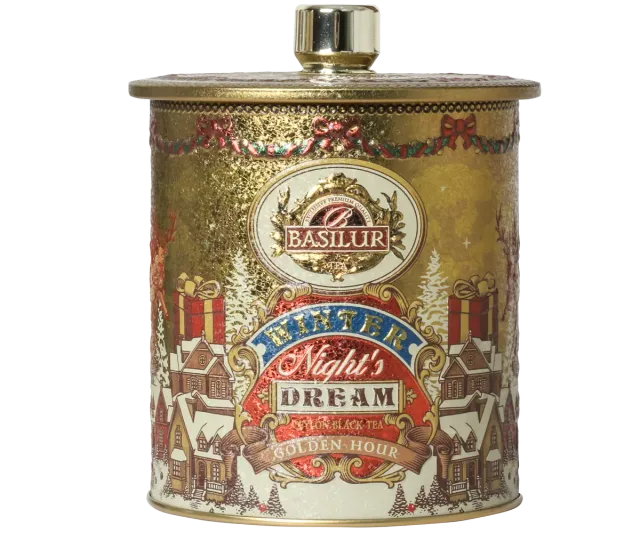 Basilur Winter Night's Golden Hour sort te 100g vanilje