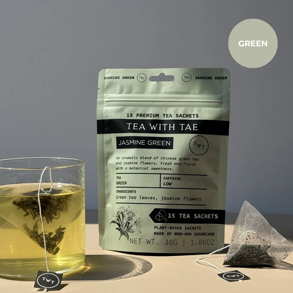 Tea with Tae Jasmine Green tebreve 30 stk grøn jasminte
