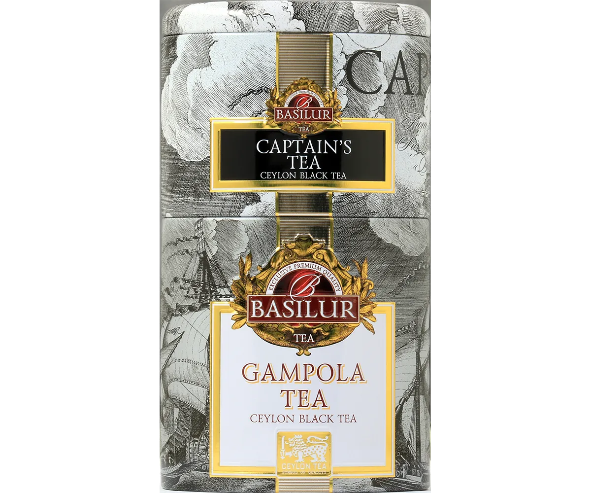 Basilur Two Layer Caddy Captain’s Gampola løs te bergamotte