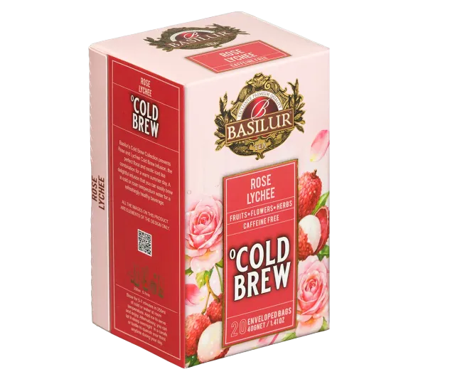 Basilur Cold Brew Rose Lychee te 20 breve koldbryg