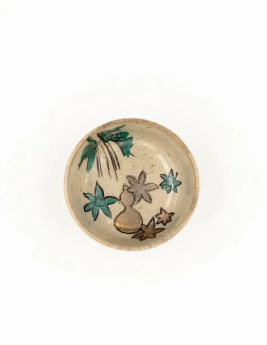 Tyst Te Kutani Lille Kop Vintage Emalje 6,1cm