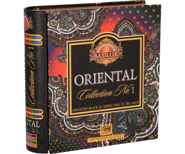 Basilur Oriental Collection Tea Book te 32 breve sort og grøn