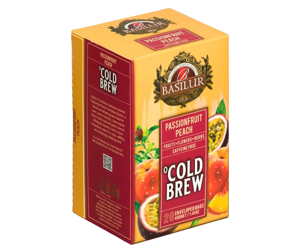 Basilur Cold Brew Passionfruit Peach iste 20 breve koffeinfri