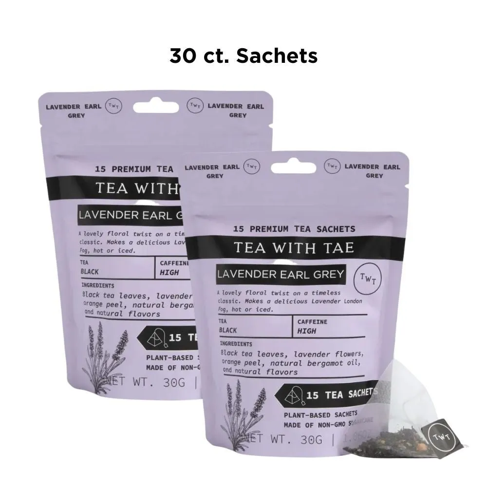 Tea with Tae Lavender Earl Grey tebreve 30 stk sort te
