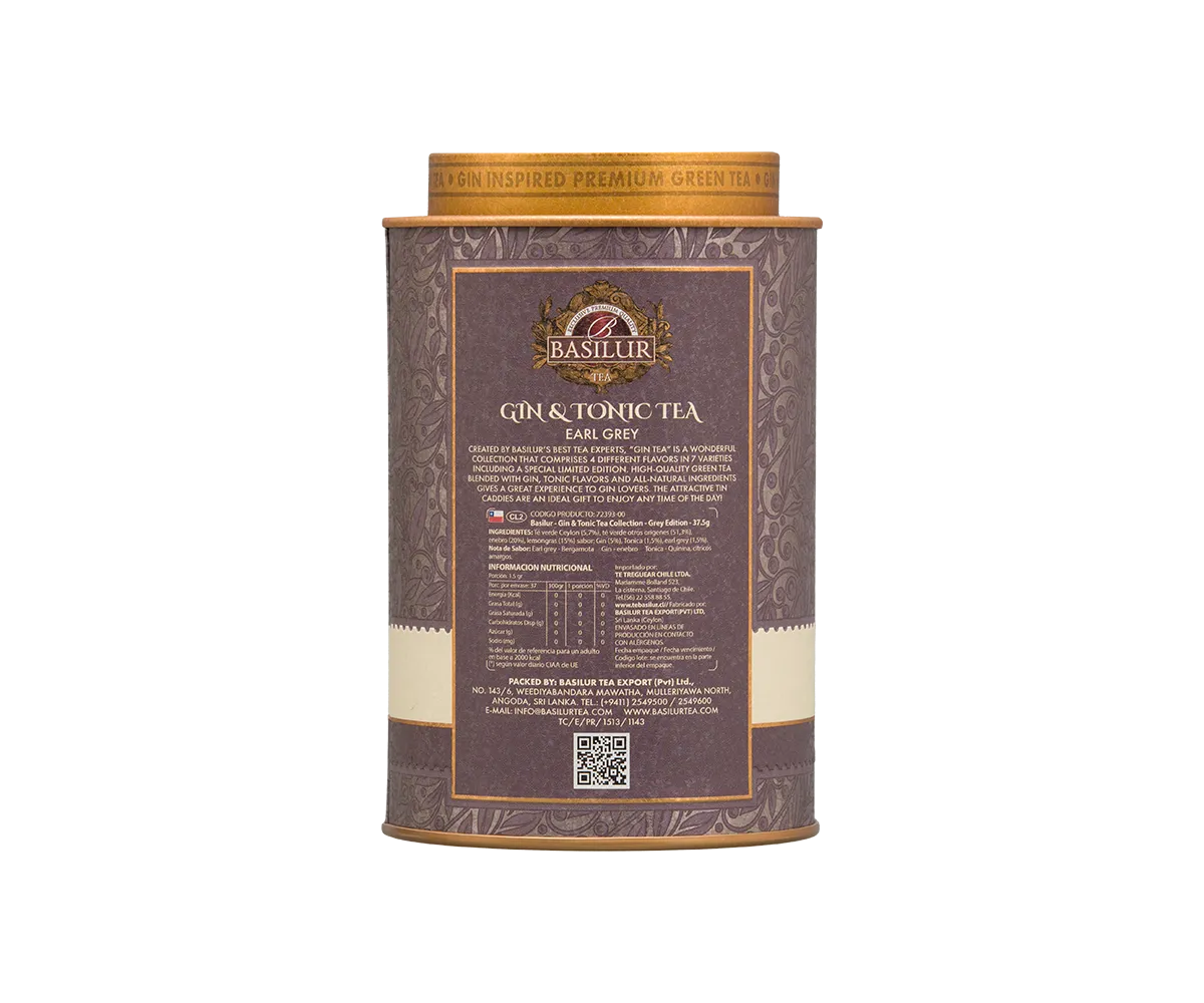 Basilur Gin Tea Grey Edition grøn te 75g alkoholfri