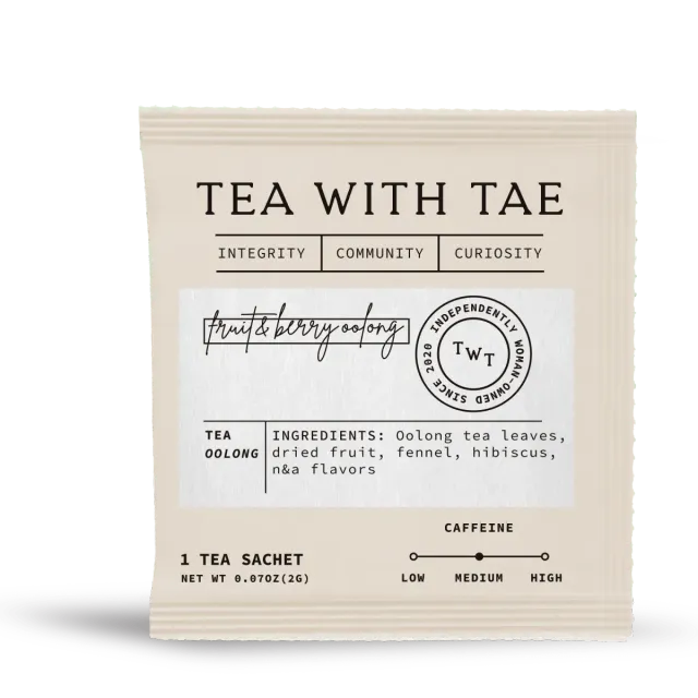 Tea with Tae Fruit & Berry Oolong te 50 breve bær