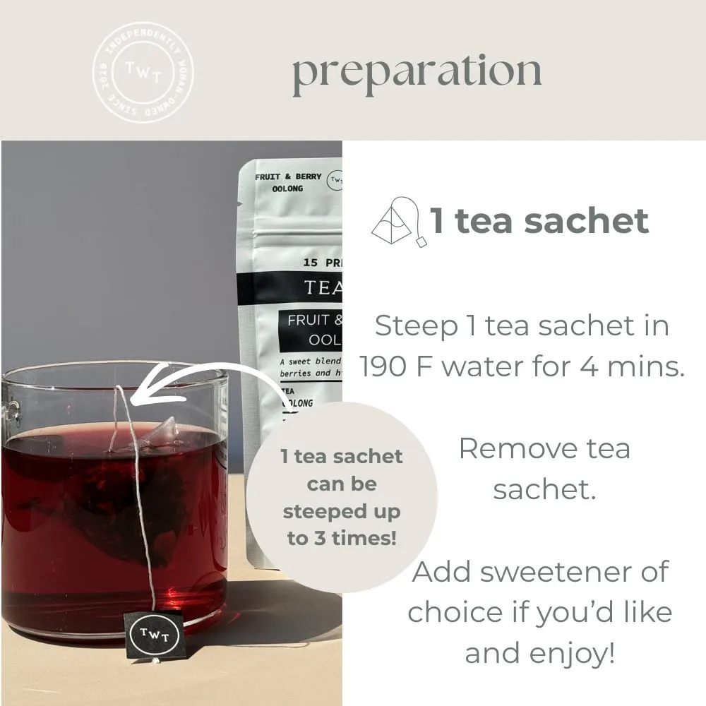 Tea with Tae Fruit & Berry oolong te 30 breve frugt