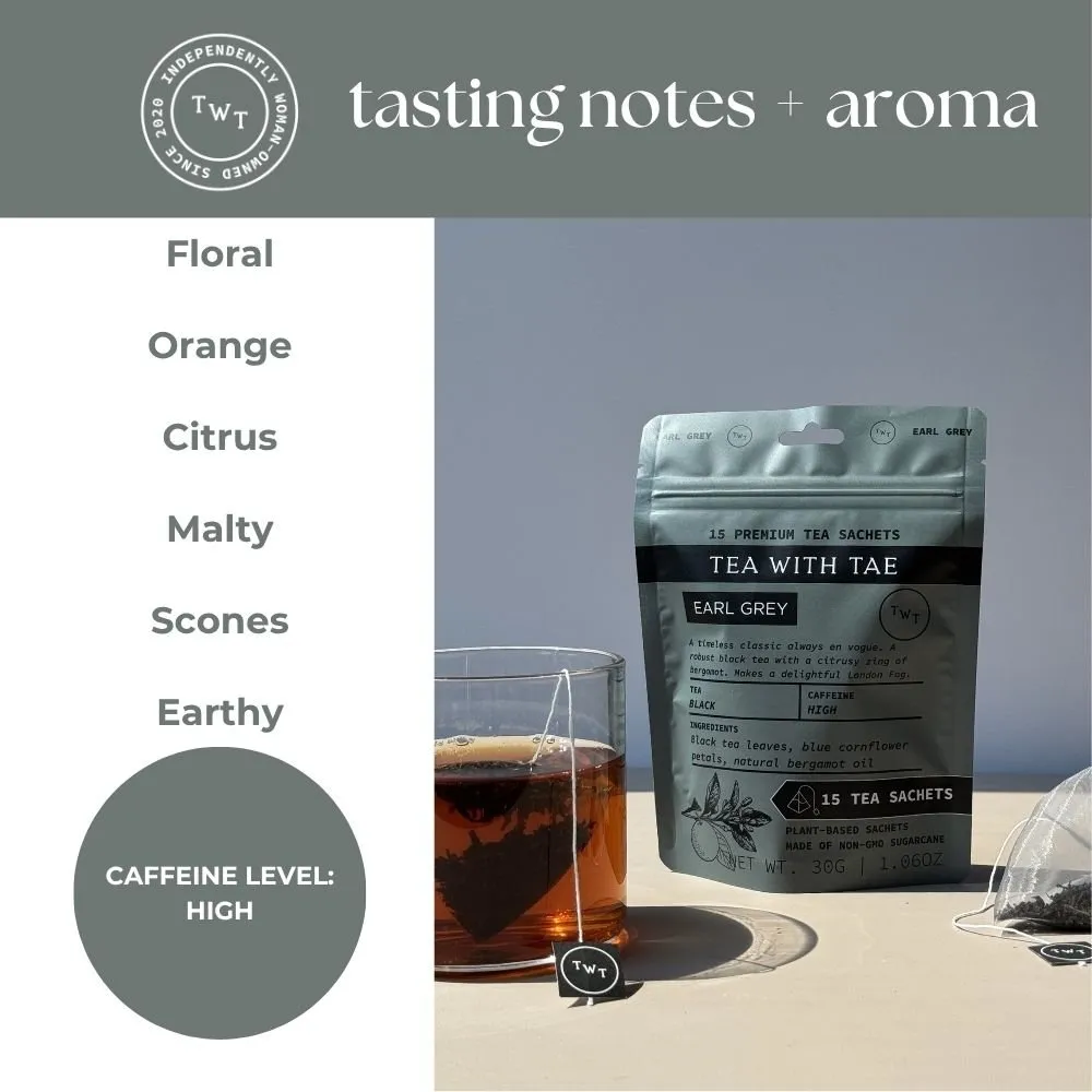 Tea with Tae Earl Grey brev-te sort te 30 breve