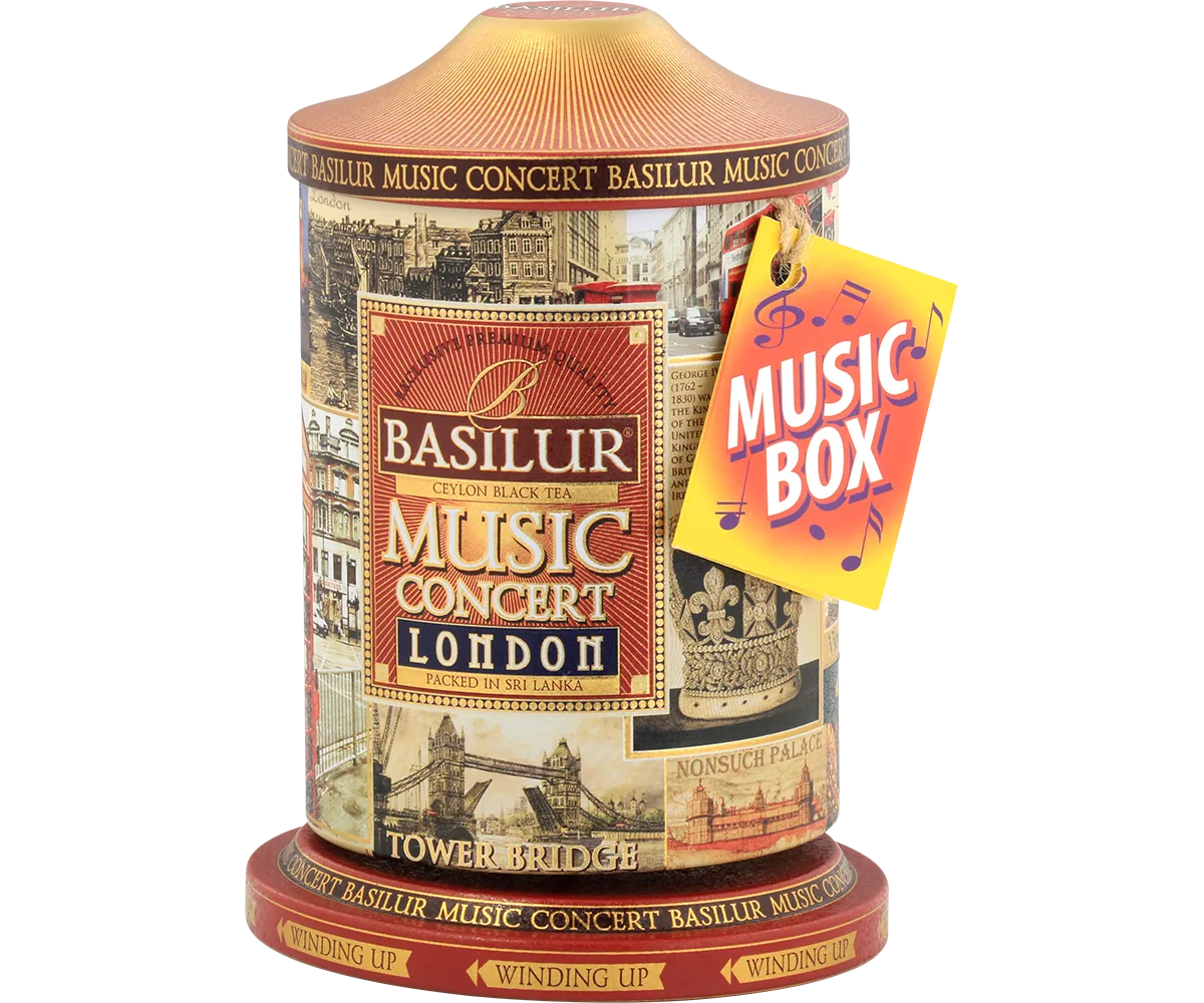 Basilur Music Concert London løs sort te 100 g chokolade