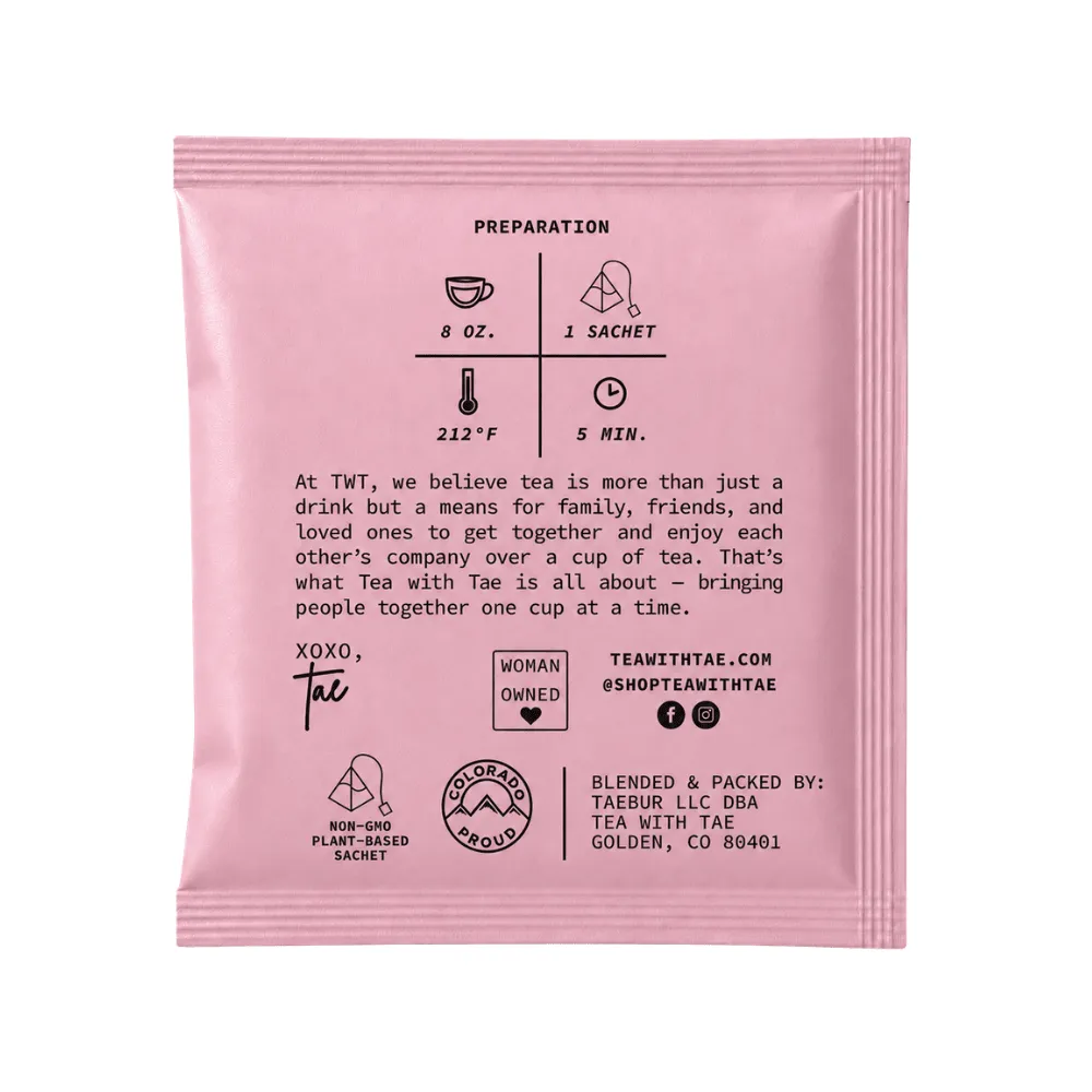 Tea with Tae Hibiscus Rose tebreve 50 stk koffeinfri