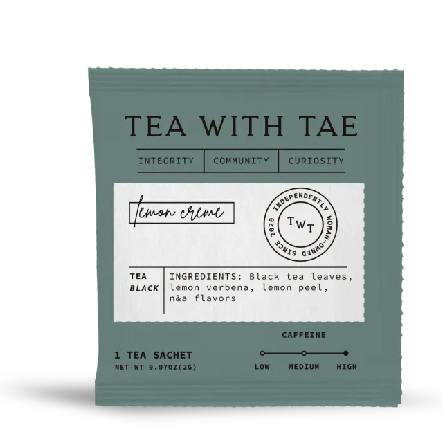 Tea with Tae Lemon Creme te 50 breve citron