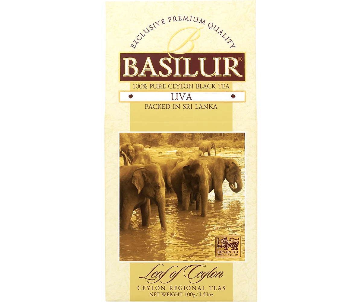 Basilur Leaf of Ceylon Uva sort te 100g refill
