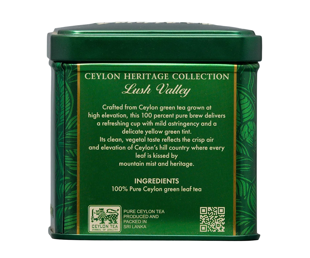 Basilur Ceylon Heritage Lush Valley te 50g løs grøn