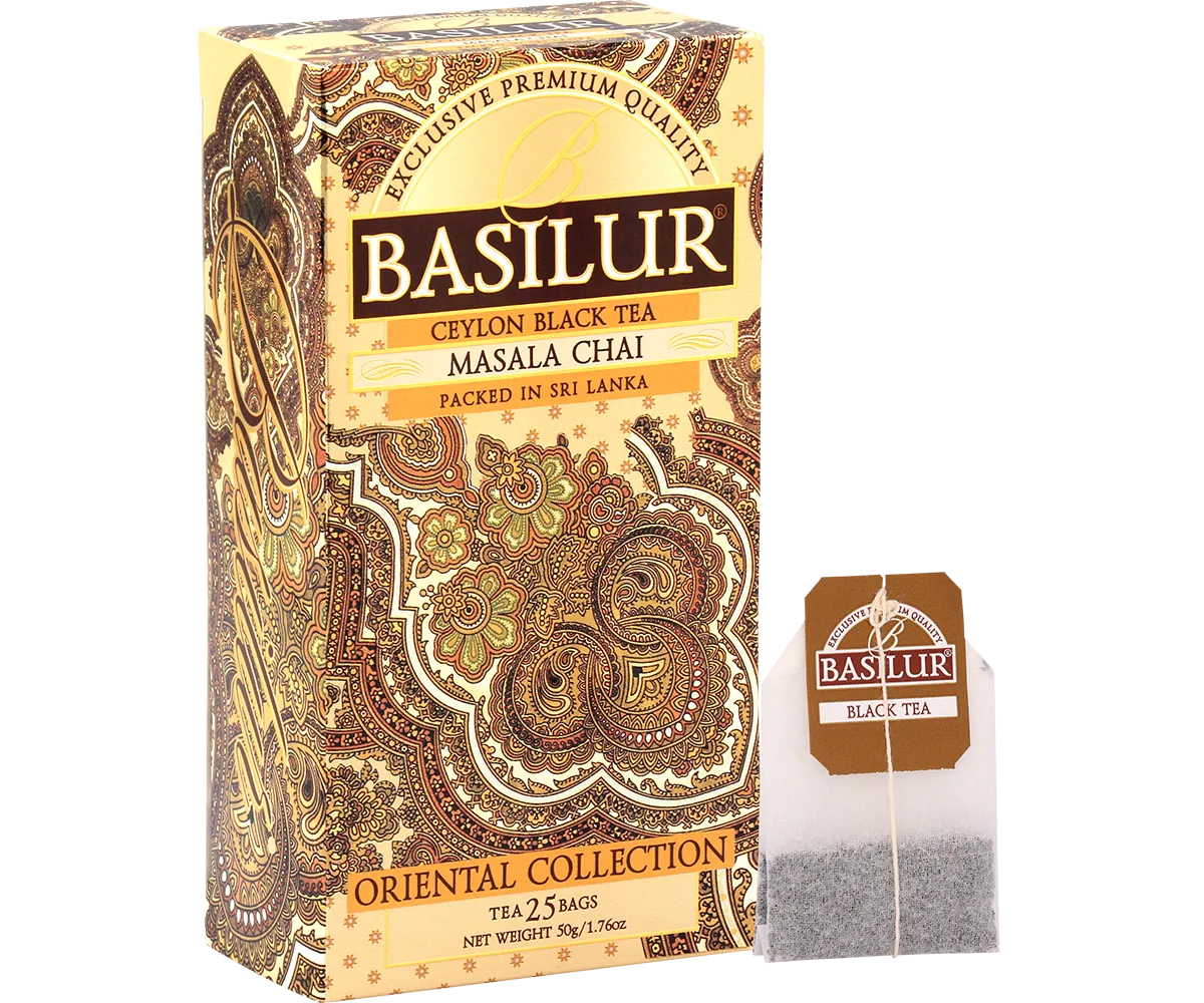 Basilur Masala Chai sort te tebreve 25 stk krydret