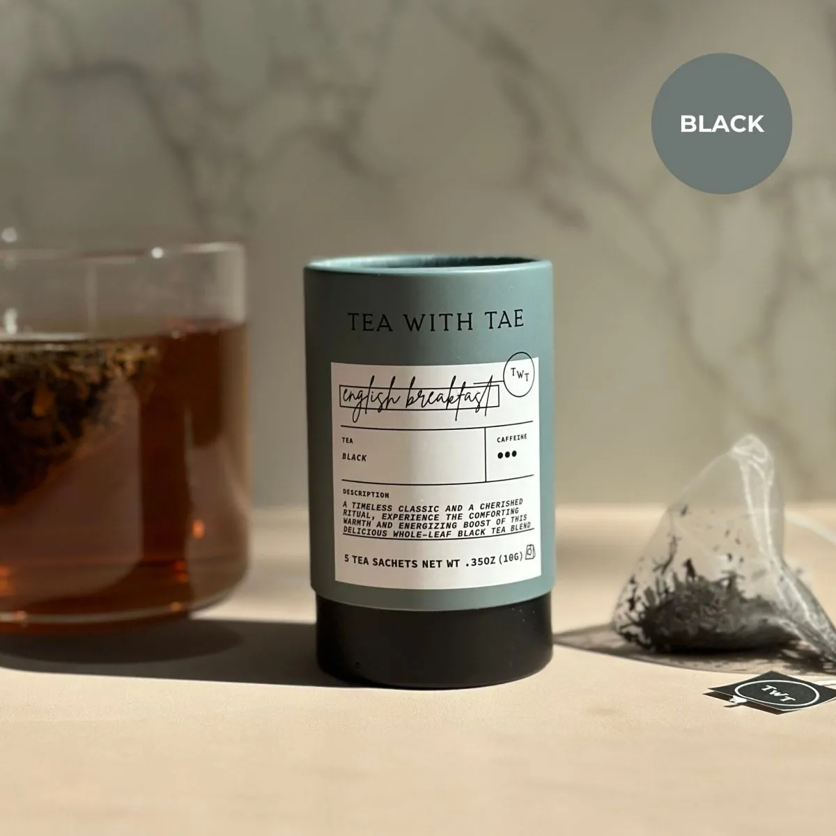 Tea with Tae English Breakfast sort te 5 breve kraftig